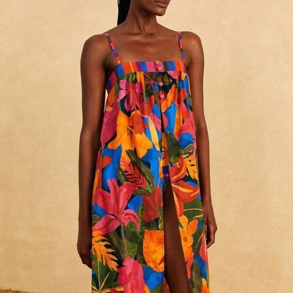 Farm Rio Women's Tropical Floral Cover-Up - Picture 3 of 8